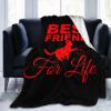 Best Friends for Life Throw Blanket for Couch Bed Sofa Soft and Comfortable Blankets 80"x60" Anti-Pilling Flannel Blanket view 2