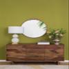 30" x 32" Round Gold Mirror, Wall Mounted Mirror with Metal Frame for Bathroom Living Room view 2