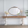 30" x 32" Round Gold Mirror, Wall Mounted Mirror with Metal Frame for Bathroom Living Room view 3