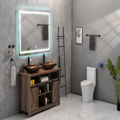 72 x 36 Inch LED Bathroom Mirror with Lights, Lighted Vanity Mirror, Anti Fog Design, Large Wall Mounted Light Up Mirror, Hanging, Rectangle