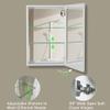 30x20 inch LED Bathroom Medicine Cabinet Surface Mounted Cabinets with Lighted Mirror White Right Open view 2