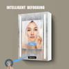 30x20 inch LED Bathroom Medicine Cabinet Surface Mounted Cabinets with Lighted Mirror White Right Open view 3
