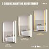 30x20 inch LED Bathroom Medicine Cabinet Surface Mounted Cabinets with Lighted Mirror White Right Open view 4