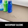 GORILLA GRIP Waterproof Silicone Under Sink Mat with Raised Lip for Kitchen and Bathroom, 28 x 22 in, Cabinet Shelf Liner Stay in Place Mats Dishwasher Safe Drawer Liner, Organizer Tray, Beige view 3