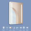 30x20 inch LED Bathroom Medicine Cabinet Surface Mounted Cabinets with Lighted Mirror White Left Open view 3