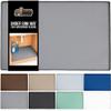 GORILLA GRIP Waterproof Silicone Under Sink Mat with Raised Lip for Kitchen and Bathroom, 31 x 22 in, Cabinet Shelf Liner Stay in Place Mats Dishwasher Safe Drawer Liner, Organizer Tray, Gray view 1