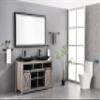 60in. W x 36in. H Oversized Rectangular Black Framed LED Mirror Anti-Fog Dimmable Wall Mount Bathroom Vanity Mirror Wall Mirror Kit for Gym and Dance Studio 36X 60 view 4