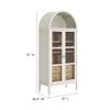 Modway EEI-6639-WHI-OAK Nolan Tall Arched Storage Display Cabinet, White Oak view 3