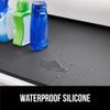 GORILLA GRIP Waterproof Silicone Under Sink Mat with Raised Lip for Kitchen and Bathroom, 28 x 22 in, Cabinet Shelf Liner Stay in Place Mats Dishwasher Safe Drawer Liner, Organizer Tray, Black view 3
