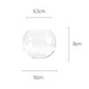 Luxshiny 2Pcs Clear Glass Vase Container 4 Inch Round Hydroponic Plant Holder Decorative Desktop Flower Pot for Home Office Hotel view 2