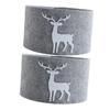 Amosfun 2pcs Xmas Tree Skirt Decor Cartoon Printed Tree Mat for Holiday Cheer Lightweight Non-Woven Chic for Indoor Outdoor Decorations view 1