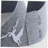 Amosfun 2pcs Xmas Tree Skirt Decor Cartoon Printed Tree Mat for Holiday Cheer Lightweight Non-Woven Chic for Indoor Outdoor Decorations view 2