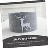 Amosfun 2pcs Xmas Tree Skirt Decor Cartoon Printed Tree Mat for Holiday Cheer Lightweight Non-Woven Chic for Indoor Outdoor Decorations view 3