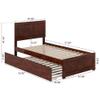 AFI, Canyon Twin Platform Bed with Matching Footboard & Twin Trundle, Walnut view 2