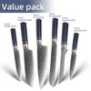 6 Pcs Knife Set 67 Layers Damascus Steel VG10 Kitchen Chef Knife Set Professional Sharp Cooking Knife Set,Suitable for Professional Chefs, Culinary Experts and Home Cooks view 4
