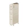 Narrow Storage Cabinet, Movable Small Bathroom Floor Storage Cabinet, with Slide Out Drawers and Small Lid on Top Storage, Toilet Paper Cabinet for Bathroom Slim Tall No Installation Required view 1