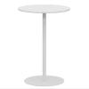 White Bistro Pub Table Round Bar Height Cocktail Table with Metal Base, Circular Tall Counter Bar Height Table for Kitchen, Home (Size : 40x40x62cm) view 1