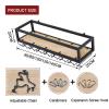 Junvstor Wall Mounted Wine Glass Rack with Glass Holder, Ceiling Wine Glass Shelf Floating Bar Storage Shelves Kitchen Bar Shelving Hanging Decorative Display Storage Rack (Size : 120x25x22cm) view 2