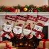 Printualist Personalized Christmas Stockings (18 inch) - Custom Embroidered Name Red Green Ivory Santa Deer Tree Pet Cat Dog- Rustic Farmhouse Fireplace for Family Decorations Holiday view 1