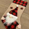 Printualist Personalized Christmas Stockings (18 inch) - Custom Embroidered Name Red Green Ivory Santa Deer Tree Pet Cat Dog- Rustic Farmhouse Fireplace for Family Decorations Holiday view 4