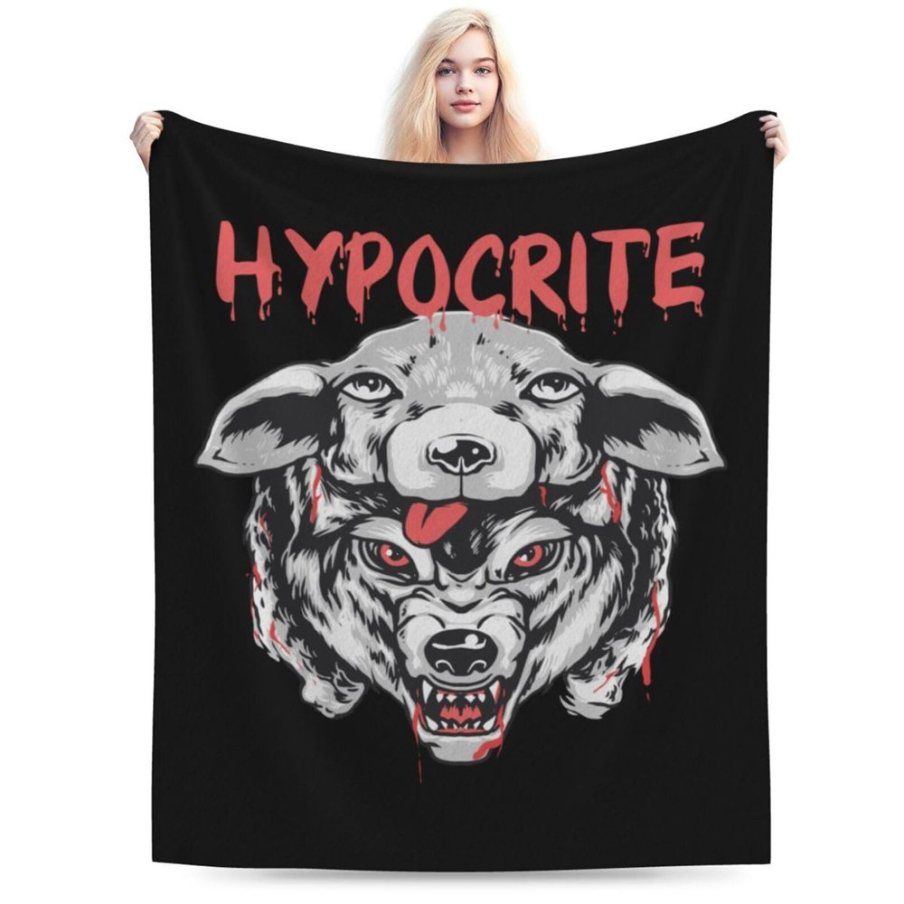 A Wolf in Sheep s Clothing Throw Blanket for Couch Bed Sofa Soft and Comfortable Blankets 50"x40" Anti-Pilling Flannel Blanket