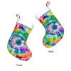 FRGMNT Tie Dye Hippies Print Christmas Stockings,Personalized Xmas Stockings, for Fireplace Hanging and Holiday Dcor view 3