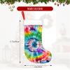FRGMNT Tie Dye Hippies Print Christmas Stockings,Personalized Xmas Stockings, for Fireplace Hanging and Holiday Dcor view 4