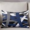 Christmas Throw Pillow Cover 16x24 Inch Farmhouse Decorative Pillow Covers for Bed Winter Throw Pillowcase Cushion Case for Couch Living Room Abstract Geometric Lines Texture Blue Grey Pillow Covers view 3