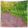 CORFOTO 180x98 Inch Fabric Retro Red Brick Wall Tapestry Green Ivy Sunlight Wall Hanging Tapestry for Wall Decor Bedroom Aesthetic Living Room College Dorm Decor Wallpaper view 1