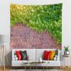 CORFOTO 180x98 Inch Fabric Retro Red Brick Wall Tapestry Green Ivy Sunlight Wall Hanging Tapestry for Wall Decor Bedroom Aesthetic Living Room College Dorm Decor Wallpaper view 3