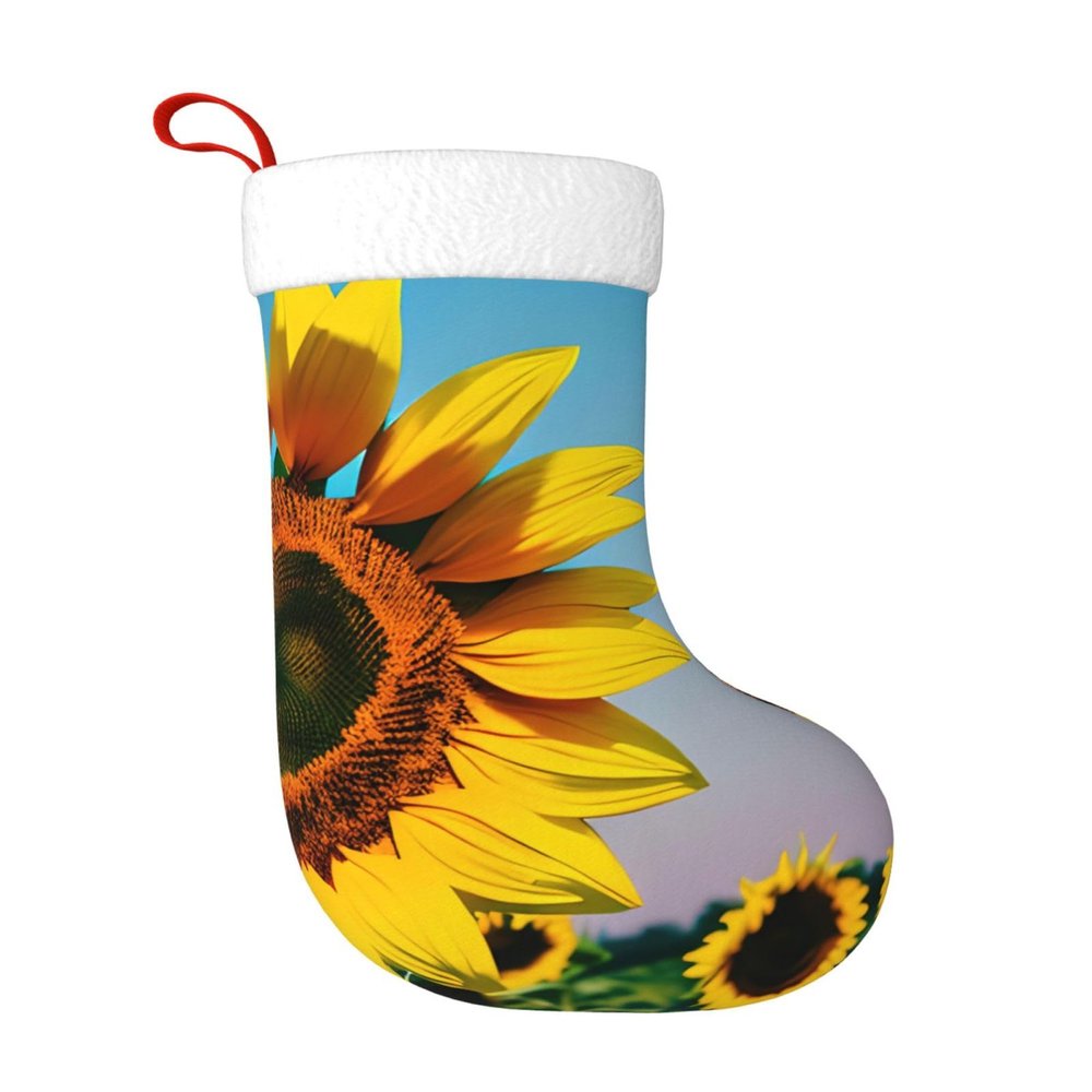 FRGMNT Sunflowers Flowers Print Christmas Stockings,Personalized Xmas Stockings, for Fireplace Hanging and Holiday Dcor