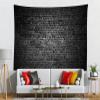 CORFOTO 59x39 Inch Fabric Black Retro Brick Wall Tapestry Old Brick Wall Picture Wall Hanging Brick Stone Wall Tapestry for Wall Decor Bedroom Aesthetic Living Room College Dorm Decor Wallpaper view 3