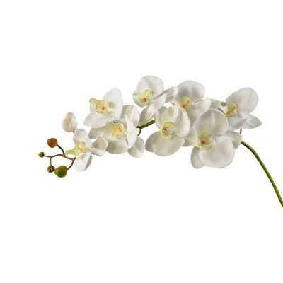 MOTUZP 2Pcs 41 Inch Artificial Orchids Flower BranchFlower Arrangement for Home Decor Party Wedding Decor[White] Phalaenopsis Branches Faux Butterfly Orchid St