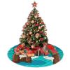 Exquisite Christmas Tree Skirt  Festive Holiday Decor for Xmas Tree  Durable and Decorative Mat Cute Little Raccoon view 4