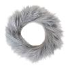 MOTUZP 23.63inch Faux Pampas Grass Wreath, BohoDecor, Bohemian Style Door Hanging Wall Decorations(Grey) Wall Decor, Artificial Pampas Wreath for Front D view 1