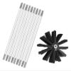 chimney sweep kit 9Pcs Dryer Vent Cleaning Kit Omnidirectional Dryer Cleaner - Includes Vent Brush, Dryer Lint Vacuum Attachment & Dryer Lint Trap Brush, Vacuum & Dryer Adapters ( Color : 9 Rods , Siz view 1