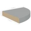 BaraSh Corner Shelf Gray 9.8"x9.8"x1.5" MDF Living Room Corner Decor Corner Wall Shelf Bedroom Shelves for Wall view 2