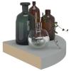 BaraSh Corner Shelf Gray 9.8"x9.8"x1.5" MDF Living Room Corner Decor Corner Wall Shelf Bedroom Shelves for Wall view 4