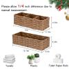 DULLEMELO Small Wicker Toilet Tank Basket Set of 2 Waterproof Bathroom Baskets for Organizing, Brown view 2