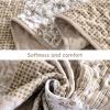 Mybedsoul Beige Boho Quilt Set Queen Size, 3 Pieces Plaid Floral Bedspread Set Patchwork Reversible Bedding Set Microfiber Bedding Bedspread Coverlet Set for All Season 90"x96" view 4