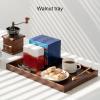 Xcello Walnut Tea Tray, Exquisite and Sturdy Breakfast Tray for Tea Sets, Objects, Fruits, and Snacks view 2