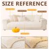 AOPPLSOT Non Slip Sofa Cover, Thick Plush Sofa Slipcovers, Sofa Covers 3 2 1 4 Seater, L Shape Funny Fuzzy Sofa Cover, Sofa Protectors from Pets, Honeycomb Velvet,Beige,110 * 210cm view 2