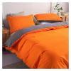 ADovz Solid Colour AB Face Orange Grey, 3 Piece Soft Breathable Duvet Cover, Duvet Cover Pillowcase, American Single Bed King Size, Single Bed Double Bed,Bed Sheets view 3