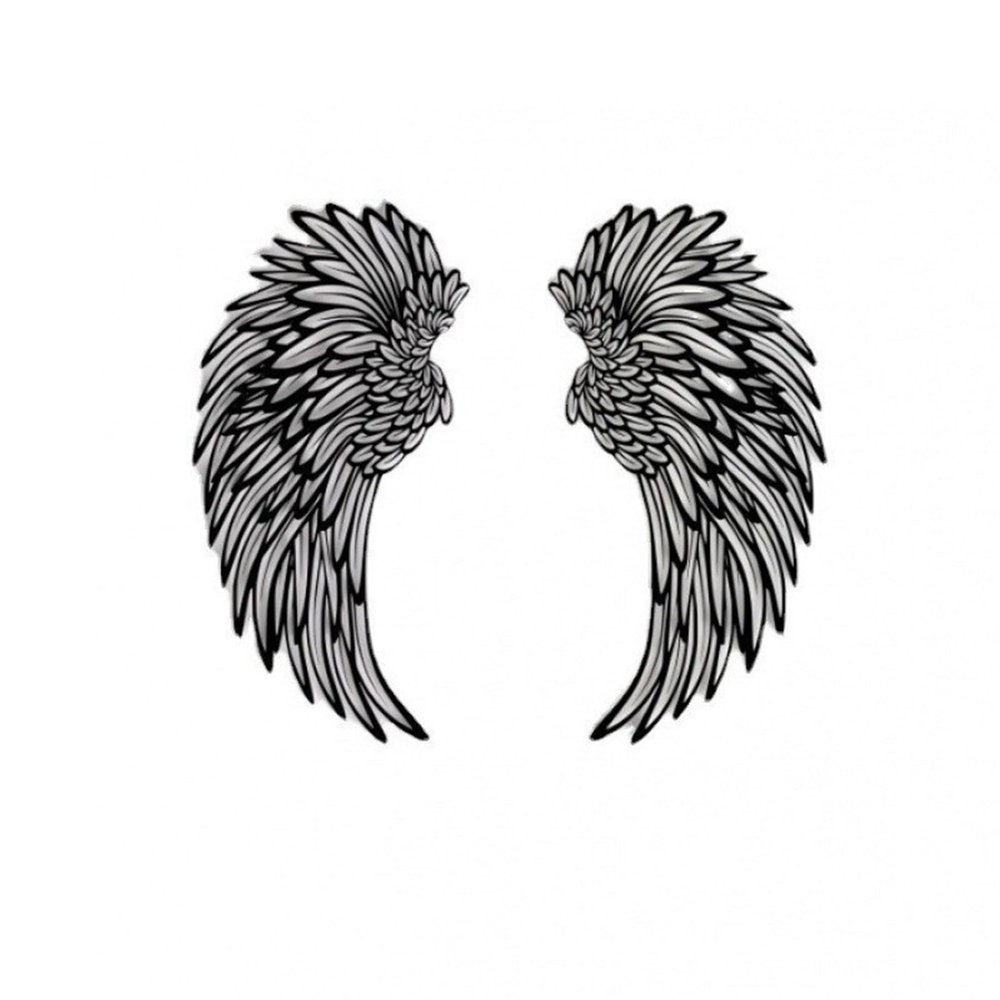 Angel Wings Ornament, Angel Wings Metal Wall Art Decor with Led Lights, Large Angel Wings, for Home Bedroom Living Room Garden Office (30 * 15CM) (30 * 15CM)