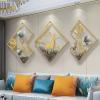 XOOFMASS 3 PCS 3D Wall Art Decor, Gold Ginkgo Biloba Leaf Art Wall Decor, Modern Wall Decor Living Room, Deer Wall Sculpture Decorative for Living Room Bedroom Office Hanging Sculpture,M view 1