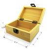 Cali Factory - UV Printed ZODIAC Design Bamboo Storage Box - Cute Bamboo Gift Box - Stylish Storage for Trinkets, Jewelry, Keepsakes, Collectibles (6.1 W x 4  L x 3.25 H) (LEO) view 2