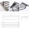 GROWBY Gunmetal Black Grey Bathroom Accessories Towel Hook Racks Paper Hanger Toilet Brushed Holder Corner Storage Glass Shelf Set,Towel Rack view 2