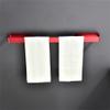 GROWBY Aluminum Bathroom Accessories Sets Tape Toilet Brush Holder Ceramic Toilet Roll Paper Holder Red Robe Hook Towel Holder,Towel bar view 2