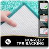 OLANLY Bathroom Rugs 47x24, Extra Soft and Absorbent Microfiber Bath Mat, Non-Slip, Machine Washable, Quick Dry Shaggy Bath Carpet, Suitable for Bathroom Floor, Tub, Shower (Runner, Green) view 4