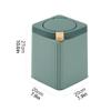 Trash Can Household Trash Can with Lid Living Room Bathroom Trash Can Kitchen Bedroom Trash Can Office Press Trash Can Garbage Can (Color : Green, Size : 7.9 * 10.6in) view 2